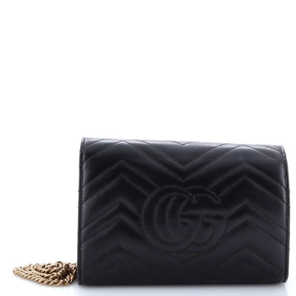 Gucci GG Marmont Chain Wallet Matelasse Leather Mini reb-735-091825 - Picture 2 of 7